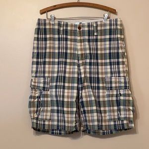 Gap Green Plaid Shorts, 33